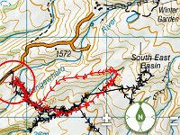 The route of our mountain hike